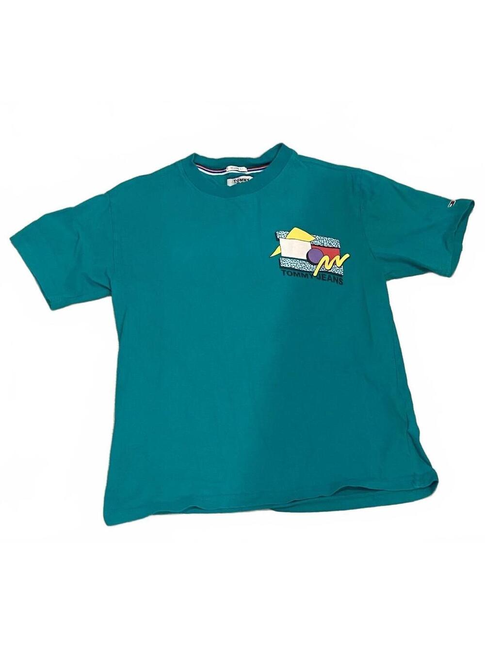 Tommy Hilfiger Retro Geo T-Shirt in Dynasty Green, Size Small